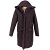 Dámský fialový kabát s kapucí Yessica 38
