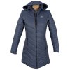 Dámský modrý prošívaný kabát s kapucí HANNAH 38