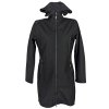 Dámský černý softshellový zateplený kabát s kapucí Alpine Pro L