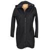 Dámský černý softshellový zateplený kabát s kapucí Alpine Pro L