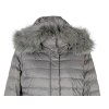Péřový dámský prošívaný kabát s kapucí s pravou kožešinou Fuchs Schmitt 16/42