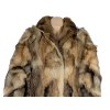 Pravý dámský hnědý kožich M