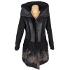 Extravagantní dámský černý zateplený kabát Ateliér Donát S