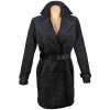 Dámský černý zateplený kabát s páskem MOHITO 38