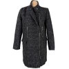 Vlněný (45%) dámský šedočerný kabát - křivák MOHITO L