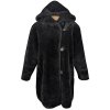 Dámský šedočerný kožíšek s kapucí Canda 44