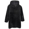 Dámský šedočerný kožíšek s kapucí Canda 44