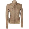 KOŽENÁ dámská hnědá bunda na zip Rino&Pelle S