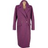 Vlněný (45%) dámský dlouhý růžový oversize kabát Viva Couture 40