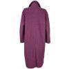 Vlněný (45%) dámský dlouhý růžový oversize kabát Viva Couture 40