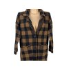 Dámský kostkovaný úpletový oversize kabátek ZARA Knit M