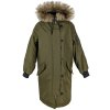 Dámská khaki zelená zimní parka s kapucí H&M XS