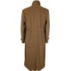 Vlněný (80%) pánský hnědý dlouhý kabát s páskem 50