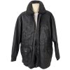 KOŽENÁ pánská černá zimní bunda s odnímatelnou vložkou 56