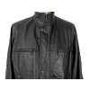 KOŽENÁ pánská černá bunda na zip L