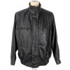 KOŽENÁ pánská černá bunda na zip L