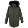 Pánská khaki zimní parka s kapucí HOLLISTER S