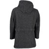 Vlněný dámský šedočerný kabát s páskem a kapucí Canda 20/46