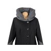 Dámský černý zimní kabát s límcem/ kapucí EWA 50