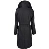 Vlněný (50%) dámský černý kabát s páskem Reserved L