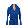 Dámský královsky modrý přechodný kabát na zavazování S