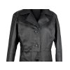 KOŽENÝ dámský černý kabát - sako EVOCO L