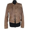 KOŽENÁ dámská hnědá bunda CAMAIEU M
