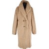 Dámský hnědý dlouhý teddy kožíškový kabát Viva Couture 34