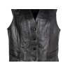KOŽENÁ dámská černá vesta DEYA 44