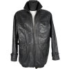 KOŽENÁ pánská černá zateplená bunda na zip Jinglers M