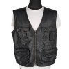 KOŽENÁ pánská černá vesta na zip XL/XXL