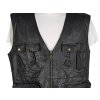 KOŽENÁ pánská černá vesta na zip XL/XXL