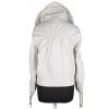 KOŽENÁ dámská bílá bunda na zip Steffel S