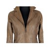 KOŽENÁ dámská hnědá bunda na zip David Moore M