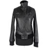 KOŽENÁ dámská černá bunda na zip MANGO XS