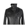 KOŽENÁ dámská černá bunda na zip MANGO XS