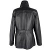 KOŽENÝ dámský černý kabát na zip s páskem K Cero L