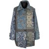 Extravagantní dámský modrý žakárový kabát Rainbow 50/24