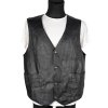 KOŽENÁ pánská černá vesta 56