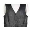 KOŽENÁ pánská černá vesta 56