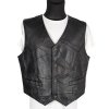 KOŽENÁ pánská černá vesta XL/XXL