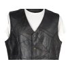 KOŽENÁ pánská černá vesta XL/XXL