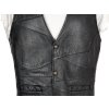KOŽENÁ pánská černá vesta Sportrax L/XL
