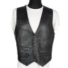 KOŽENÁ pánská černá vesta Sportrax L/XL