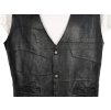 KOŽENÁ pánská černá vesta XL