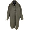 Dámský khaki dlouhý košilový kabát ONLY M