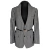 Pánské sako pro ženy - vlněné (100%) šedé BUGATTI L