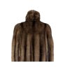 Pravý dámský hnědý dlouhý norkový kožich 44