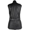 KOŽENÁ dámská černá vesta s páskem M