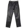 KOŽENÉ dámské černé kalhoty M